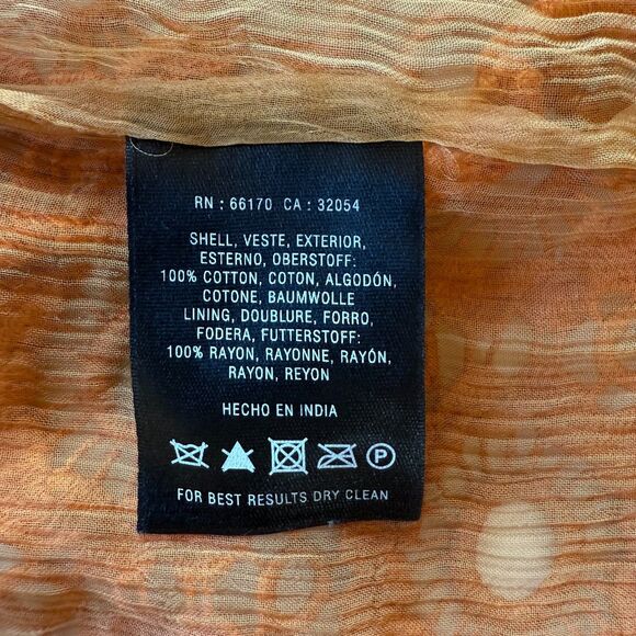 Anthropologie Moulinette Soeurs Tuberose Lace Semi-Sheer Skirt in Orange Size 4P - Picture 7 of 9